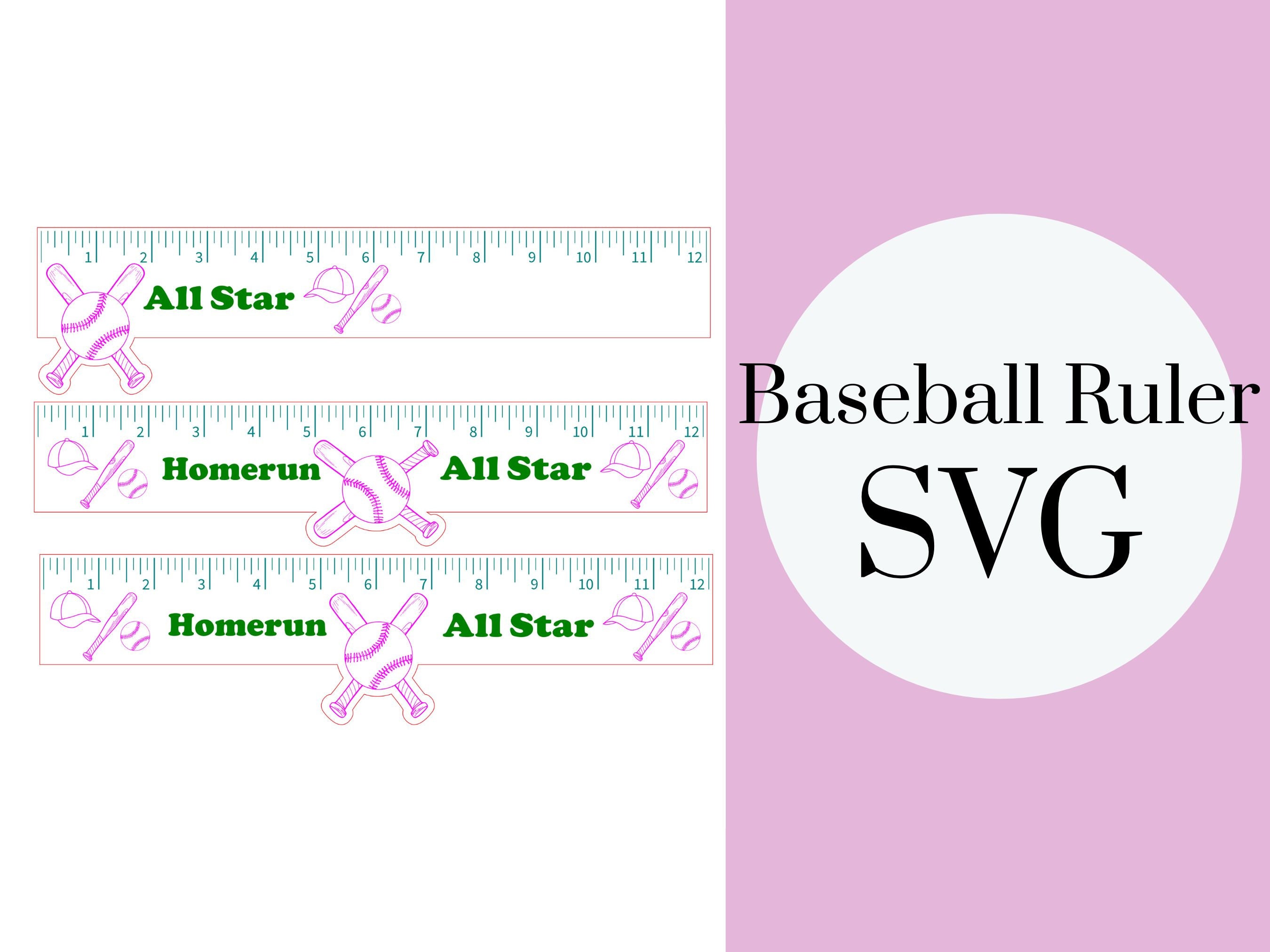 Cool Baseball Ruler Baseball Ruler Laser Cut SVG File - Etsy