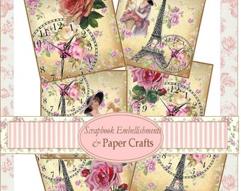 Papercraft Paris  Frames Instant Download