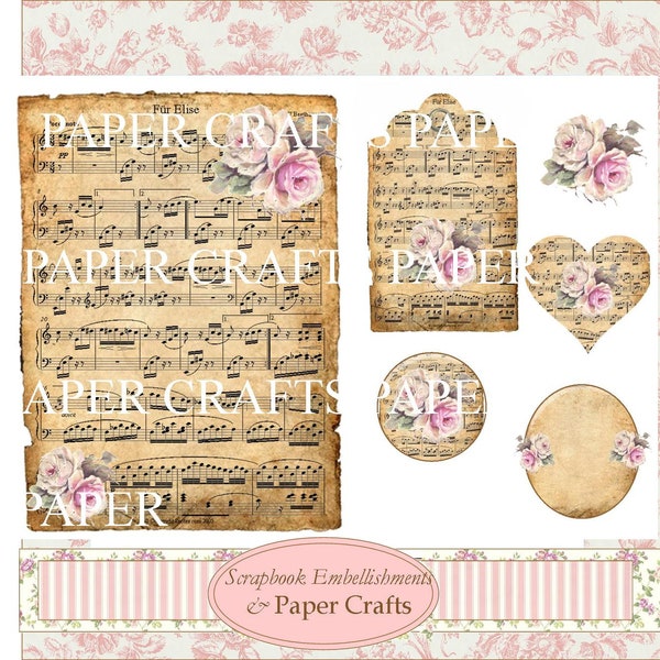 Music Graphics Digital Collage Sheets Pdf