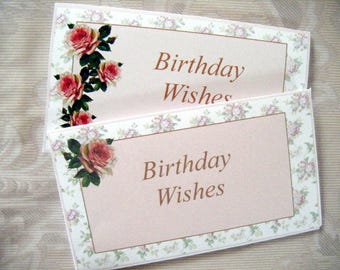Ornements floraux pour portefeuille d'anniversaire (PDF)