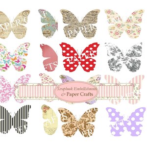 Digital Download Butterflies Embelishments