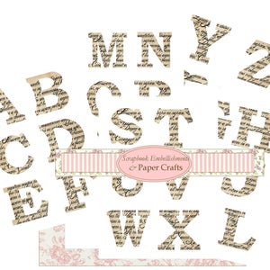 Téléchargement instantané : Script, lettres extra larges, alphabet complet, embellissements