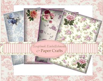 Digital Download Floral Paper Sheets