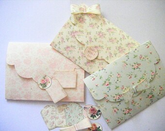 Kit d'enveloppes roses à fleurs (noms) - Kit numérique PDF