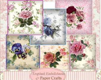 KIT numérique de cadres floraux carrés PDF