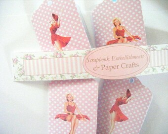Étiquettes Pin-up Lady Kit numérique PDF