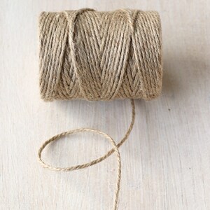 Jute String Natural Brown or Ivory String for Craft Gift Wrap 50 Jute String Natural Brown or Ivory String for Craft Gift Wrap 50