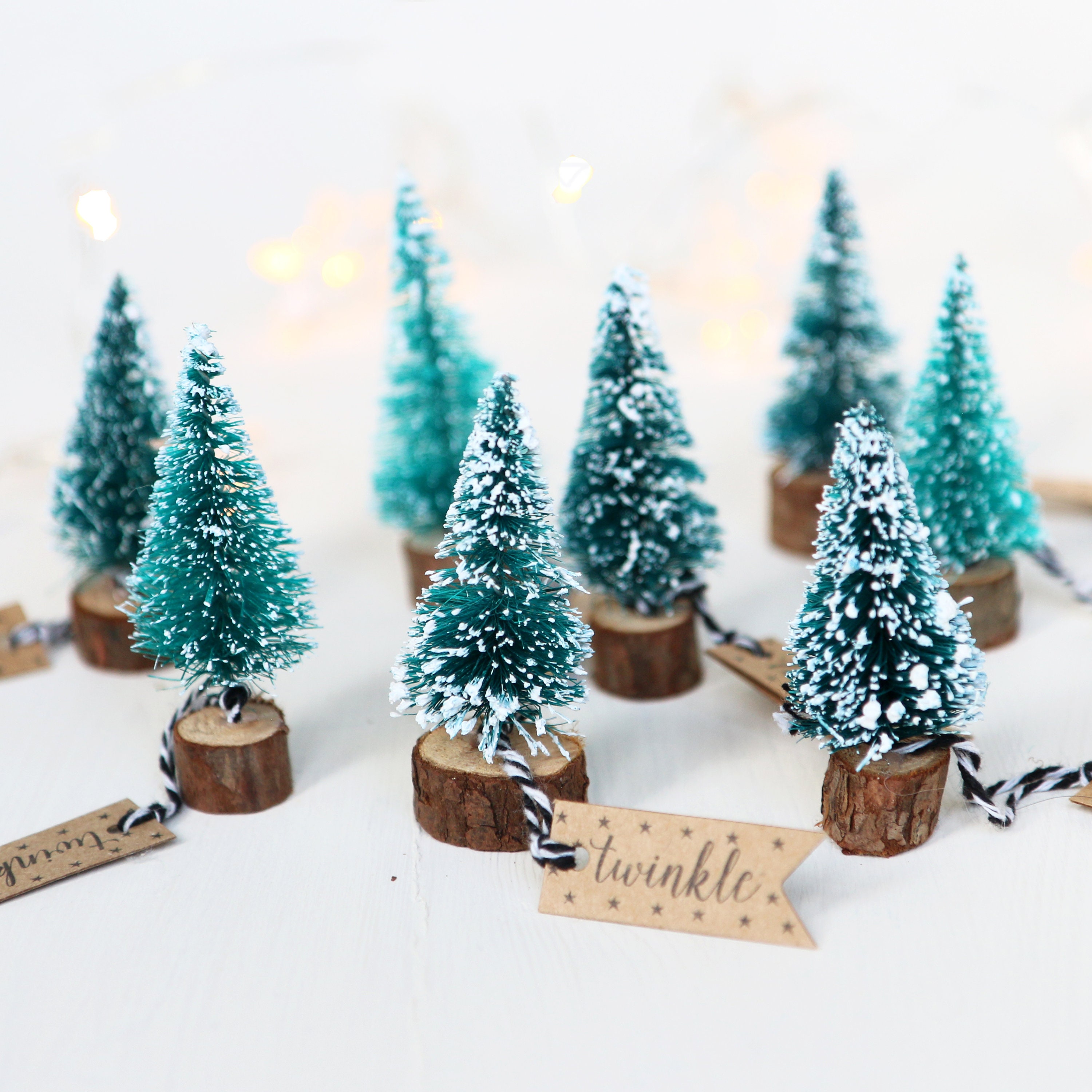 Mini Christmas Trees X3 Tiny Decorations for Gifts DIY - Etsy UK