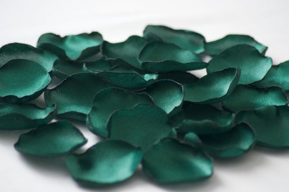 Emerald Green Petals Dark Green Table Decor Hunter Green Etsy
