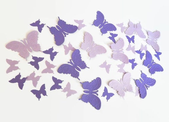Purple Butterfly Table Decorations Birthday Baby Shower Etsy