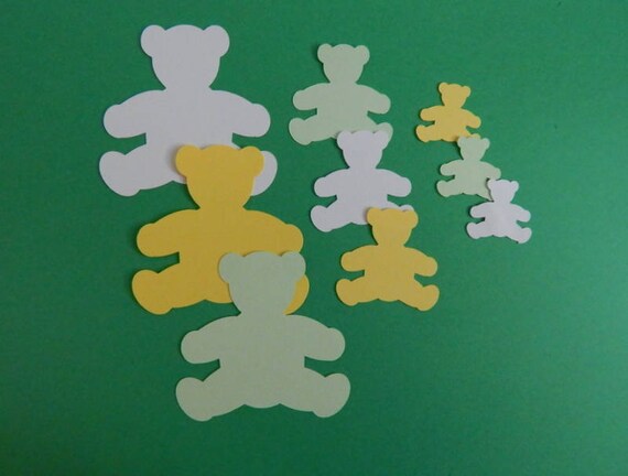 Teddy Bear Confetti 100 Piece Pack Of Bear Birthday Baby Etsy