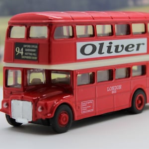 PERSONALISED NAME Gift Personalized Red London Diecast Double Decker Bus Toy Car Boys Girls Dad Sister Grandad Mum Model Birthday Present