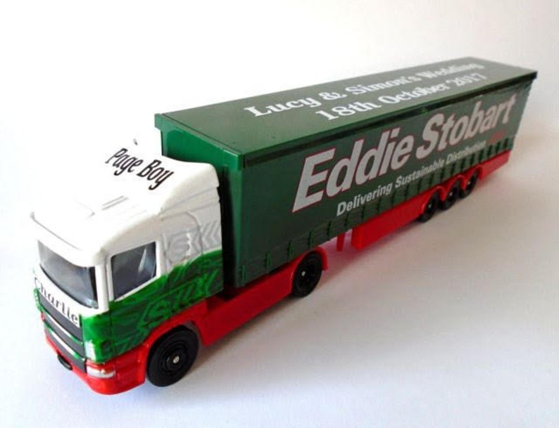 personalised lorry toy