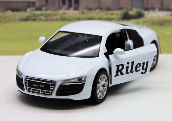 white audi toy car