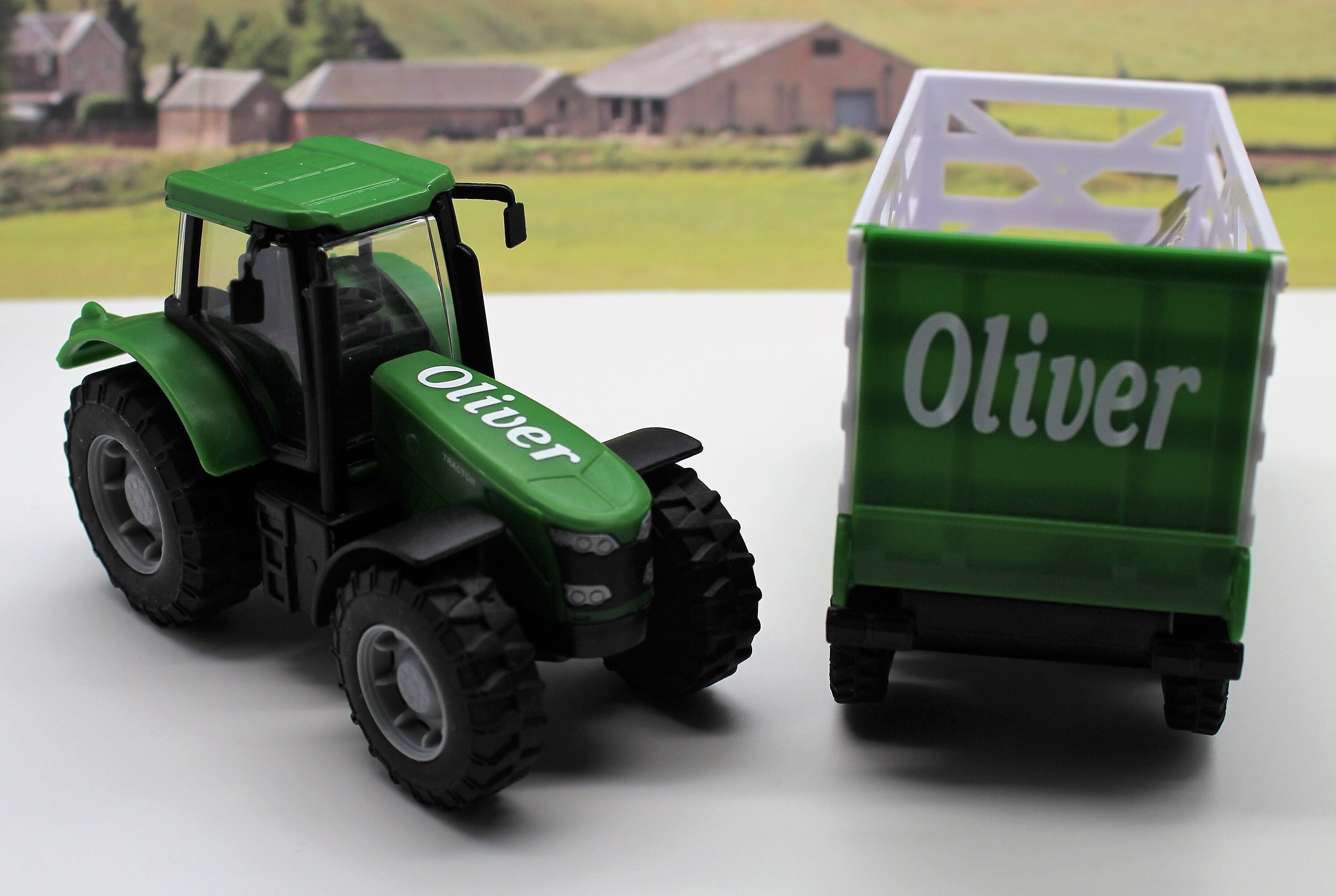 Personalised Name Gift Tractor & Trailer Boys Toy Farm Tractor Etsy UK