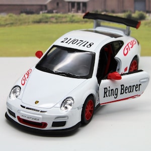 Wedding Day Personalised Name Page Boy Usher Best Man Ring Bearer Name Gift Boys Licensed Toy Porsche 911 Wedding Car Model Boxed Present