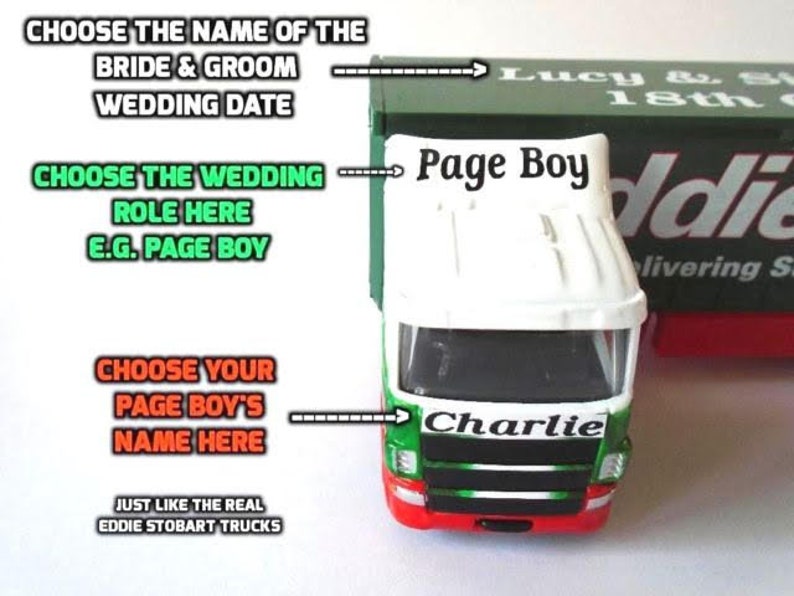 personalised lorry toy