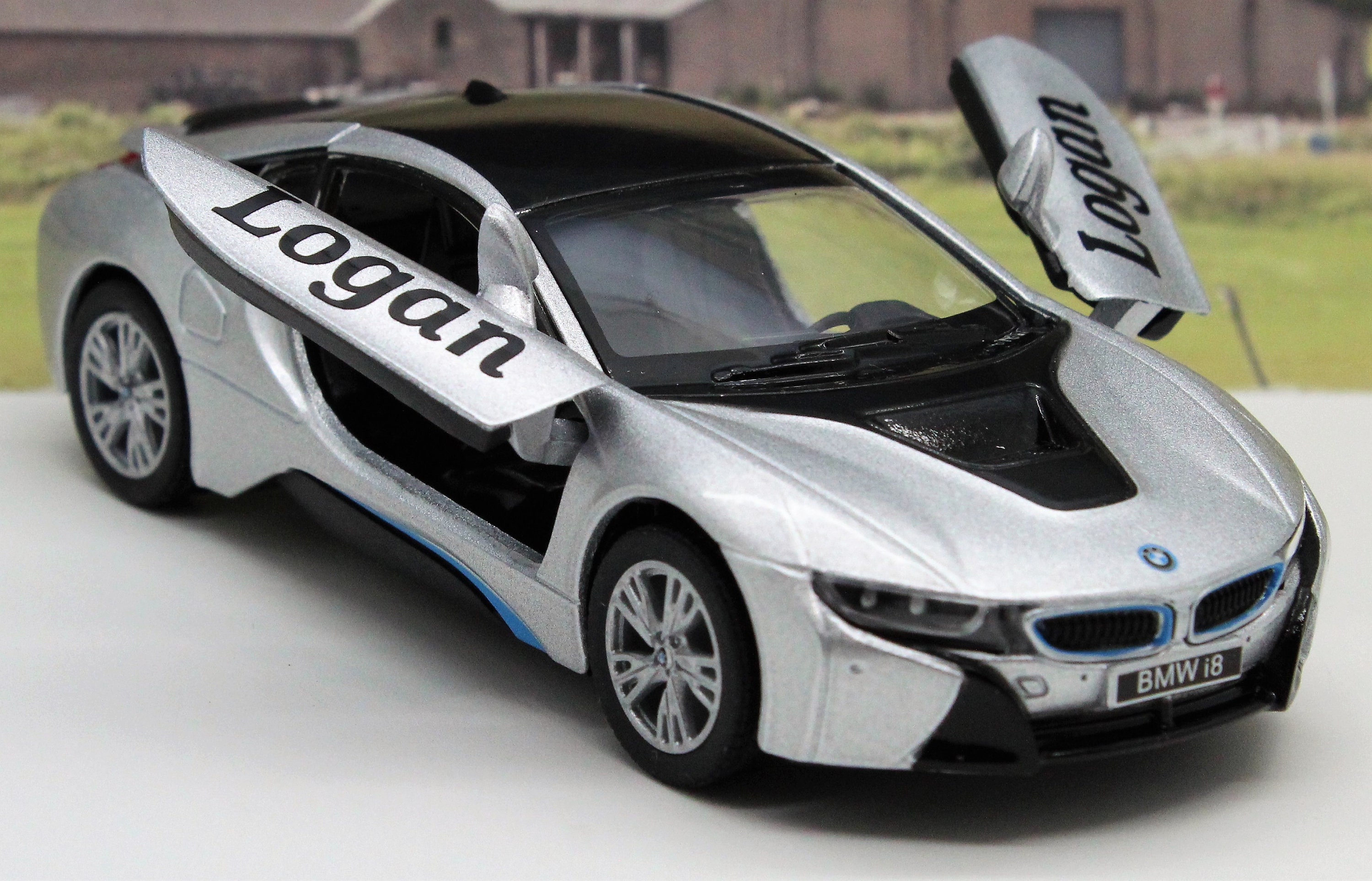 PERSONALISED NAME Gift Diecast BMW I8 Toy Car Boys Dad Grandad | Etsy