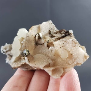 Two generation Calcite with Chalcopyrite from 9th September mine,Madan ore field,Smolyan Oblast ,Rhodope Mts,Bulgaria