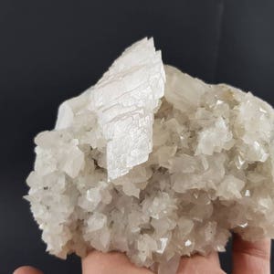 Large Two Generations Calcite with Quartz from Krushev dol mine,Madan ore field,Smolyan Oblast,Rhodope Mts,Bulgaria