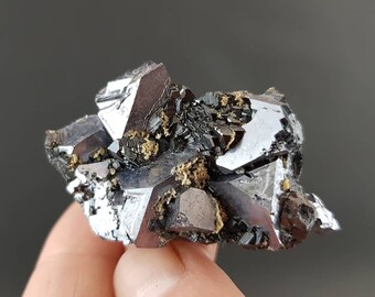 Galena con esfalrita y calcita de la mina Borieva, yacimiento de Madan, óblast de Smolyan, montes Ródope, Bulgaria. Minerales de Bulgaria.