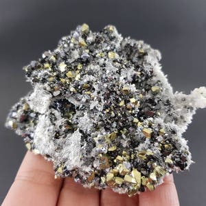 Quartz with Sphalerite and Galena,Chalcopyrite from Krushev dol mine Madan ore field Smolyan Oblast Rhodope Mts Bulgaria minerals specimens