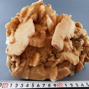 LARGE Quartz with Two Generations Calcite and Iron Oxide from Krushev dol mine,Madan ore field,Smolyan Oblast,Rhodope Mts,Bulgaria