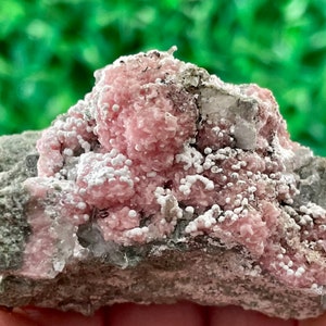 Amazing Rhodochrosite with Calcite from Davidkovo ore Filed,Bulgaria,Pink Crystal,Rhodochrosite Crystal,Rhodochrosite with Quartz