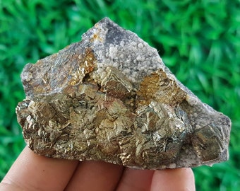 Rare Crystallization Iridescent Pyrite on Quartz from Bulgaria,Crystal,Mineral,Natural Crystal,Cluster,Stone,Rocks, Minerals and Crystals