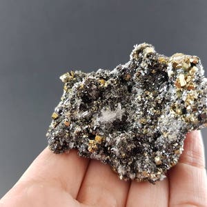 Sphalerite with Pyrite,Chalcopyrite and Quartz from Krushev dol mine Madan ore field Smolyan Oblast Rhodope Mts Bulgaria