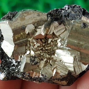 Shiny Pyrite from Bulgaria, Pyrite,Pyrite Crystal,pyrite Mineral,Natural Mineral,Natural Crystal,Pyrite Cluster,Fool&#39;s Gold,Raw Pyrite,stone