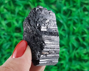 Tourmalina Negra Natural, Cristal de Turmalina, Cristal Natural, Tourmalina Natural, Especial Mineral, Chunk de Turmalina Negra, Cristal de Energía Fuerte