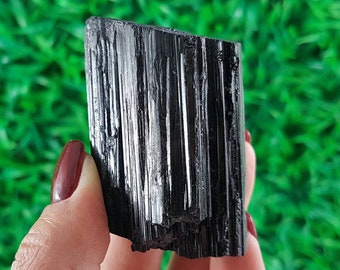 Tourmalina Negra Natural, Cristal de Turmalina, Cristal Natural, Tourmalina Natural, Especial Mineral, Chunk de Turmalina Negra, Cristal de Energía Fuerte