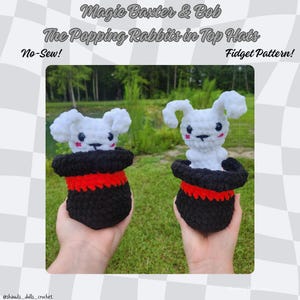 Patrón de crochet para conejos saltadores: Conejito mágico amigurumi sin costuras (patrón PDF)