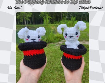 Popping Rabbits Crochet Pattern: No-Sew Amigurumi Magic Bunny (PDF Pattern)