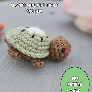 Crochet Baby Kiwi Turtle Pattern: No-Sew Amigurumi (PDF Pattern)