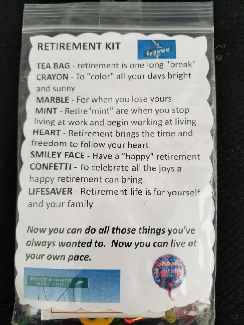 Retirement Survival Kit | Etsy