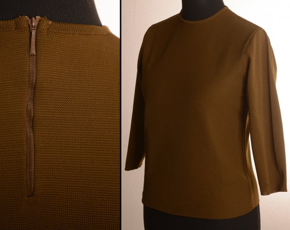 Vintage German 60s Top / Light Sweater / Knit Shi… - image 1