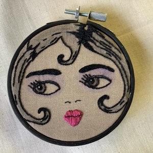 Josephine flapper girl embroidery kit