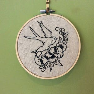 Embroidery flash tattoo style &#39;Feck&#39; kit