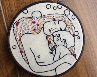 Klimt Mother and child embroidery kit