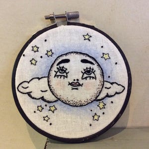 Kit de bordado luna y estrellas