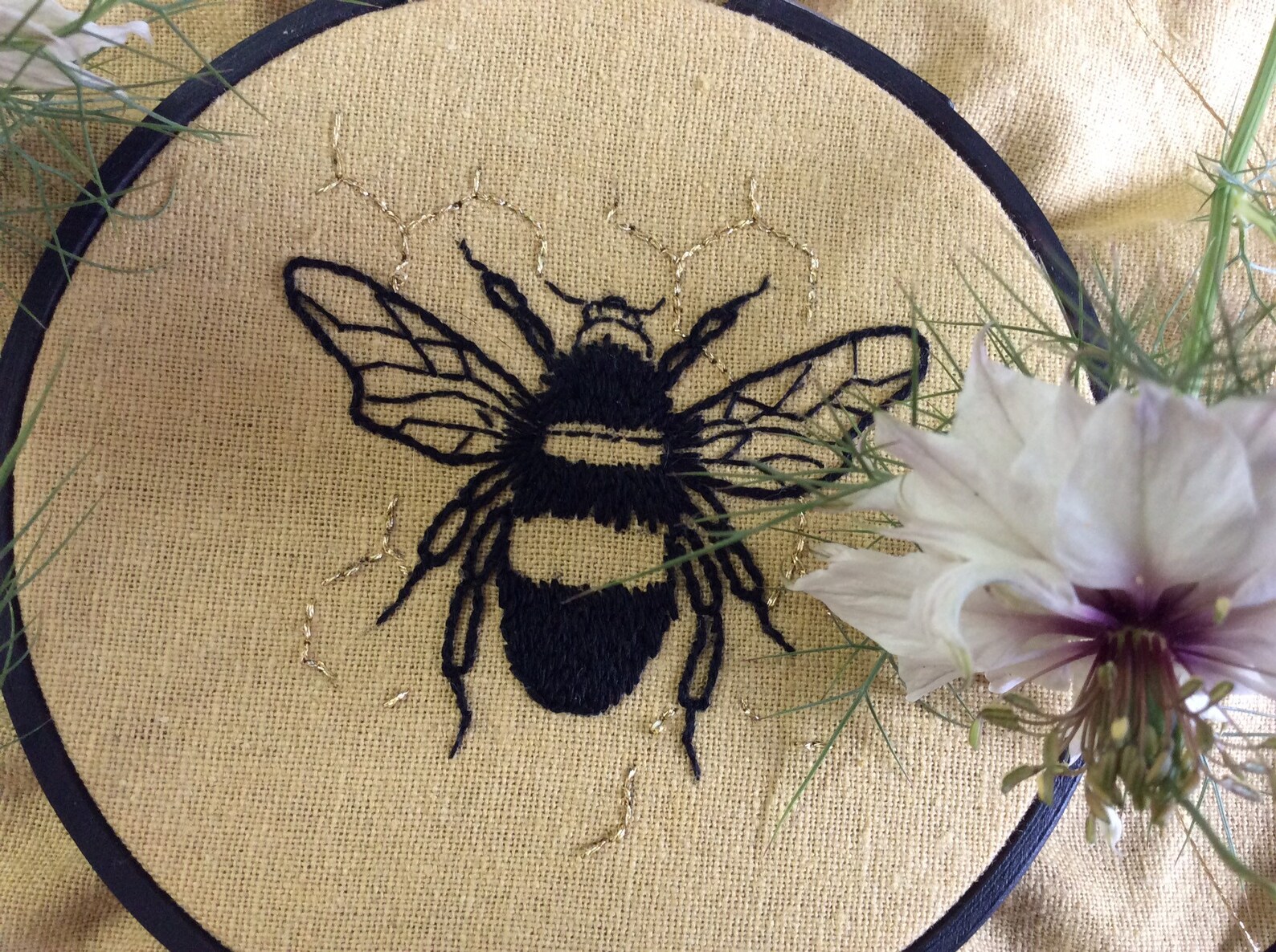 Bee Embroidery Kit Etsy