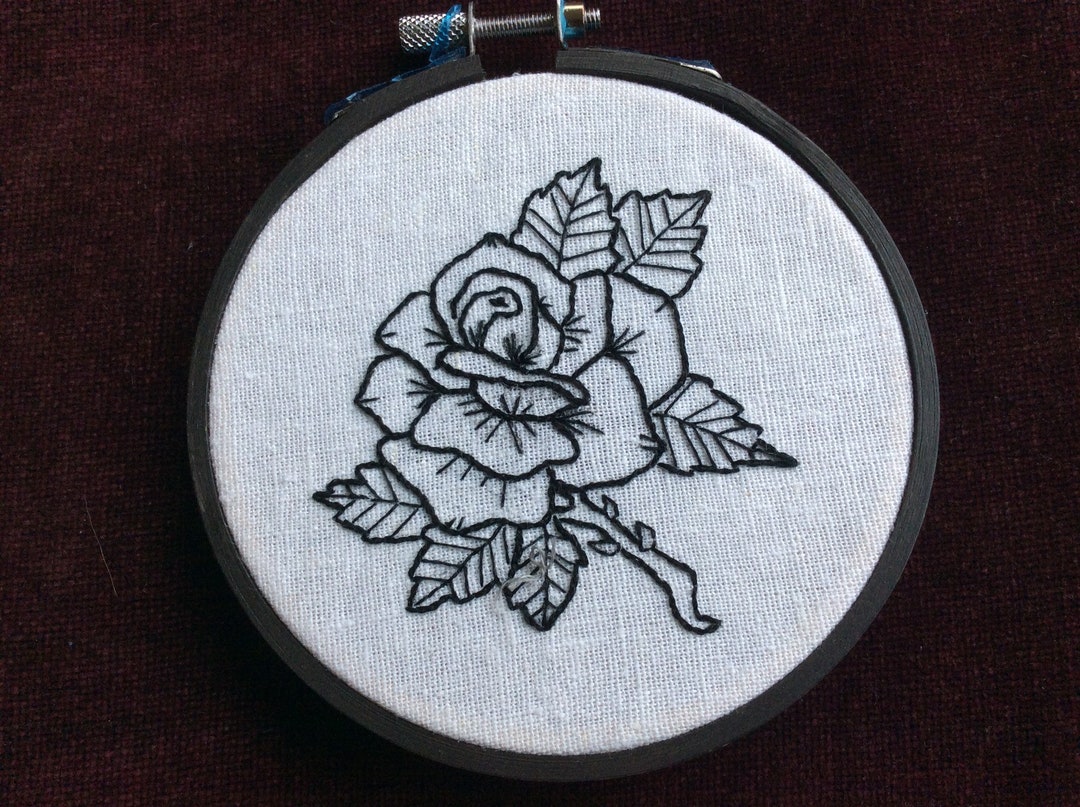 Rose Embroidery Kit Etsy