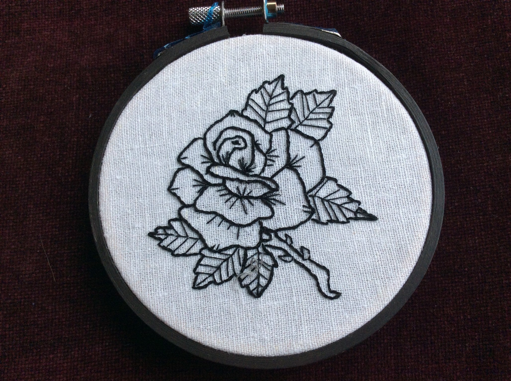 Rose Embroidery Kit Etsy