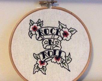 Rock n Roll embroidery kit 13cm