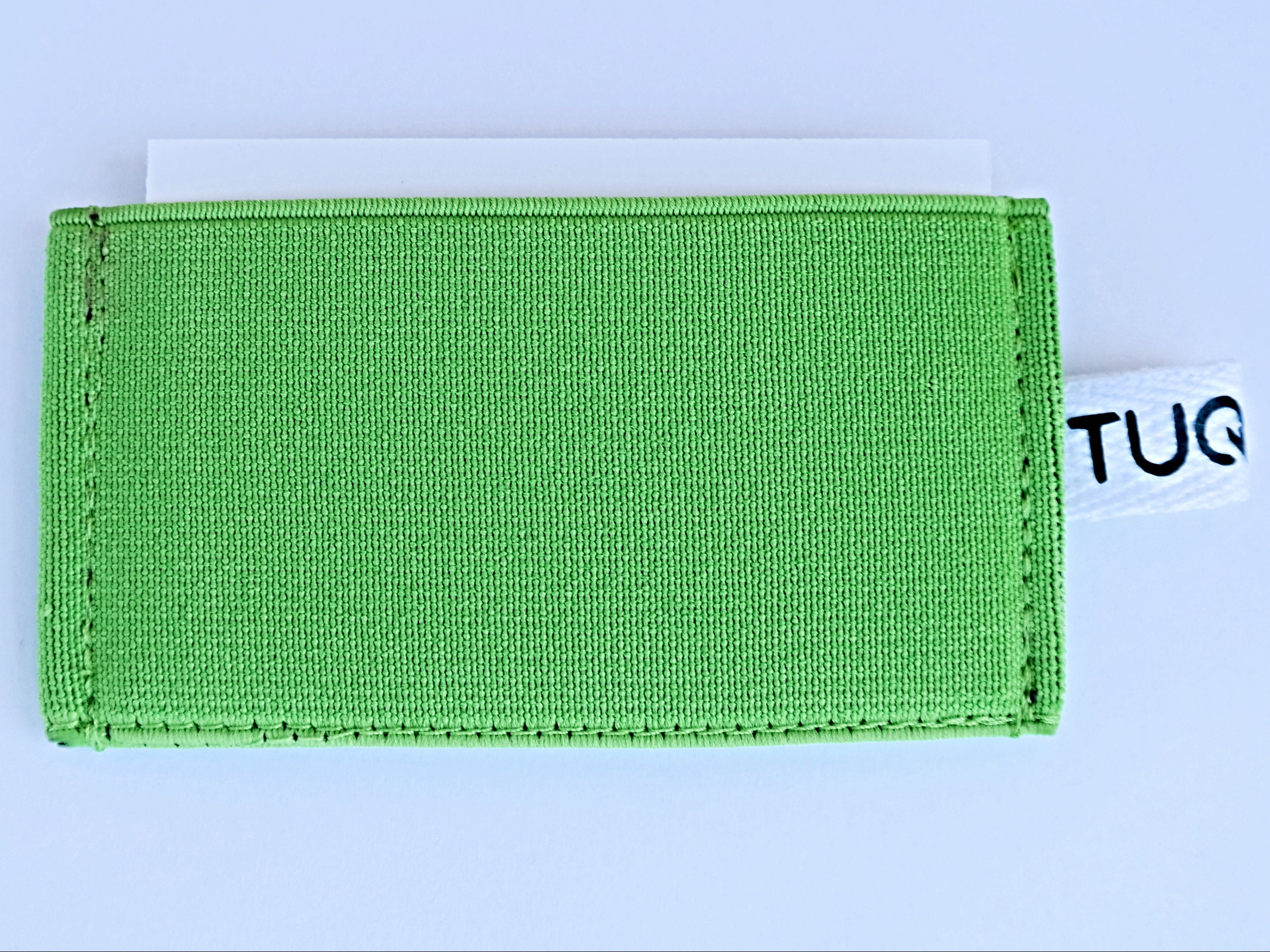 Lime Green Slim Wallet, Minimalist Wallet, Elastic Wallet, Wallet
