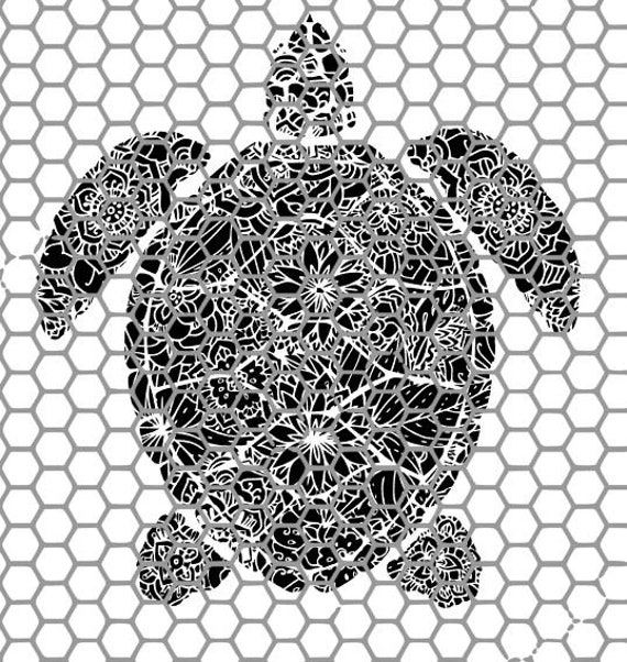 Download Sea Turtle Mandala Svg File Etsy