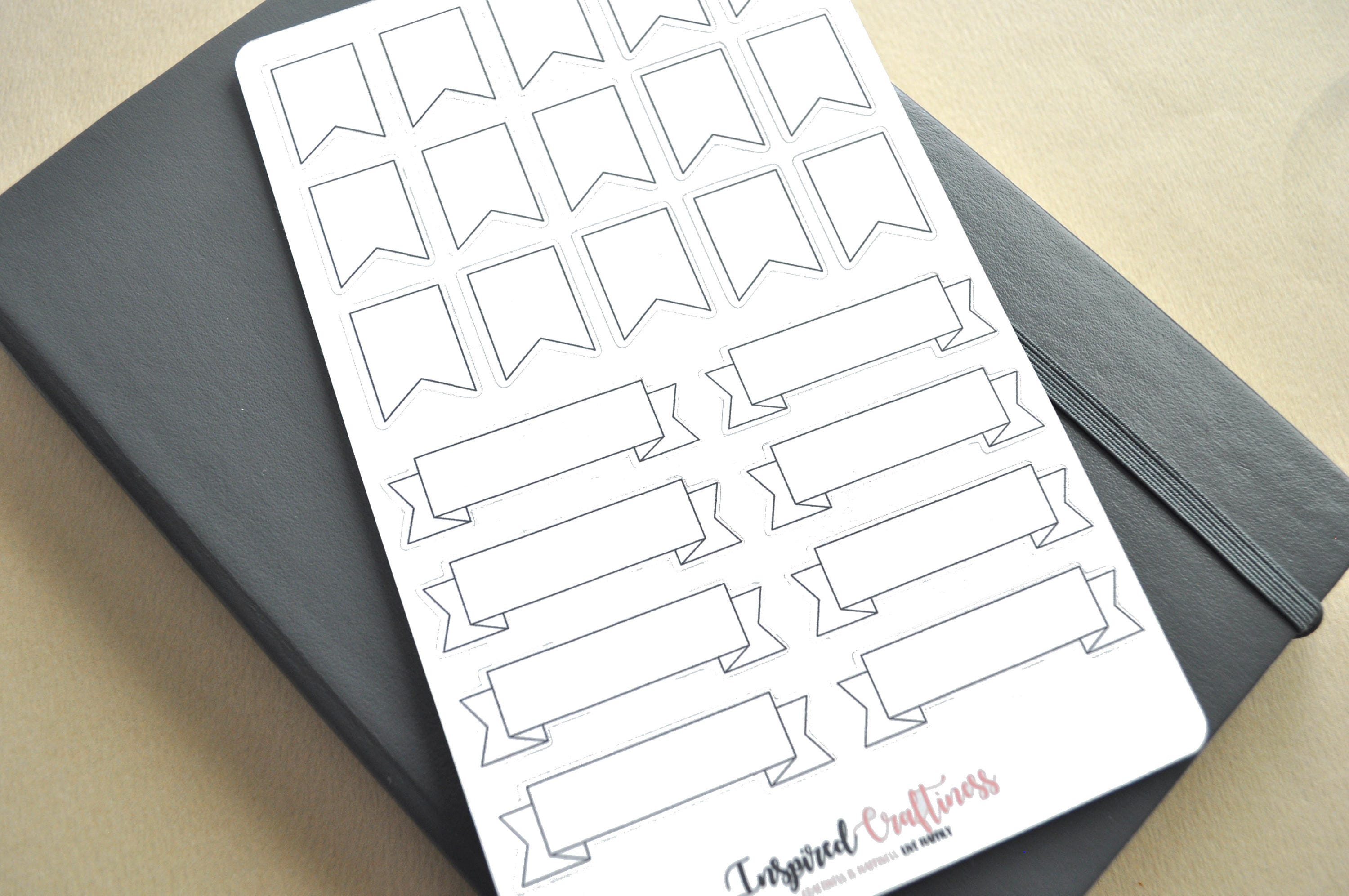 Bullet Journal Sticker, Bujo Banner Stickers, Banner Stickers, Planner ...