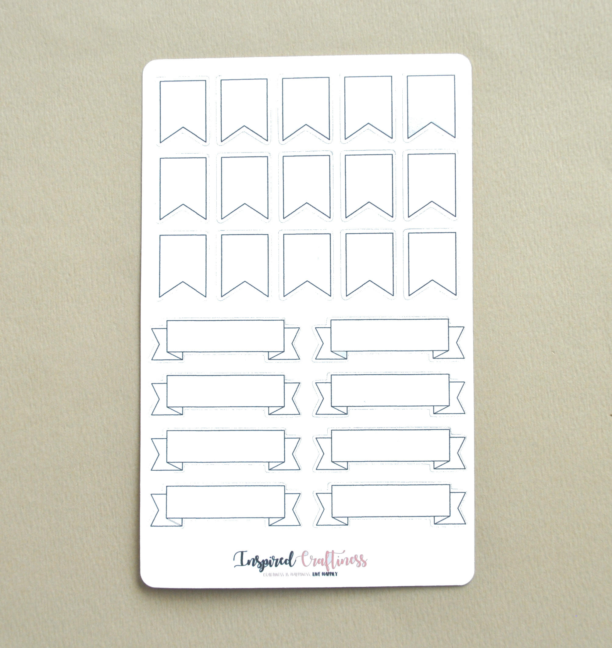 Bullet Journal Sticker, Bujo Banner Stickers, Banner Stickers, Planner ...